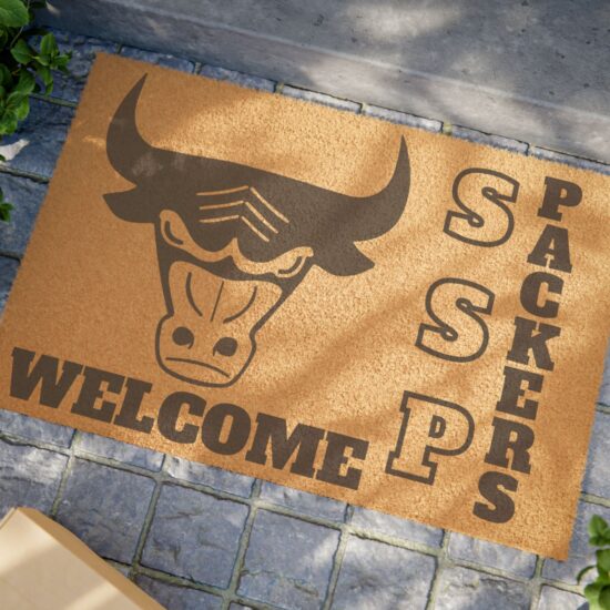 Welcome SSP Packers Doormat - Rustic Home Entrance Mat