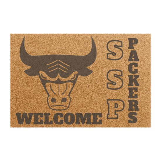 Welcome SSP Packers Doormat - Rustic Home Entrance Mat