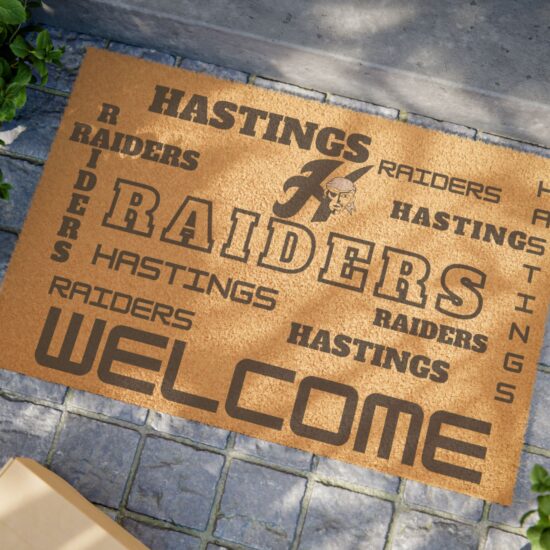Custom Welcome Doormat - Hastings Raiders Design