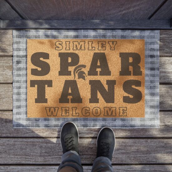 Personalized Welcome Doormat - Simley Spartans Design