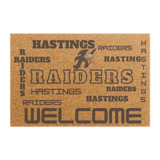 Custom Welcome Doormat - Hastings Raiders Design