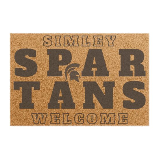 Personalized Welcome Doormat - Simley Spartans Design