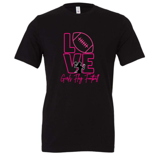LOVE Girls Flag Football tshirt