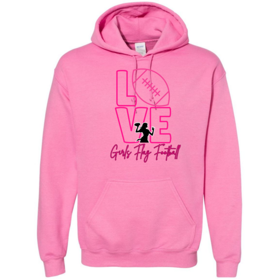 "LOVE" Girls Football Hoodie