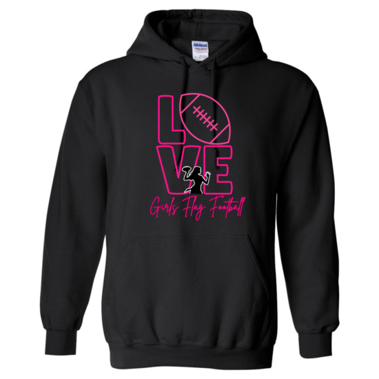 "LOVE" Girls Football Hoodie