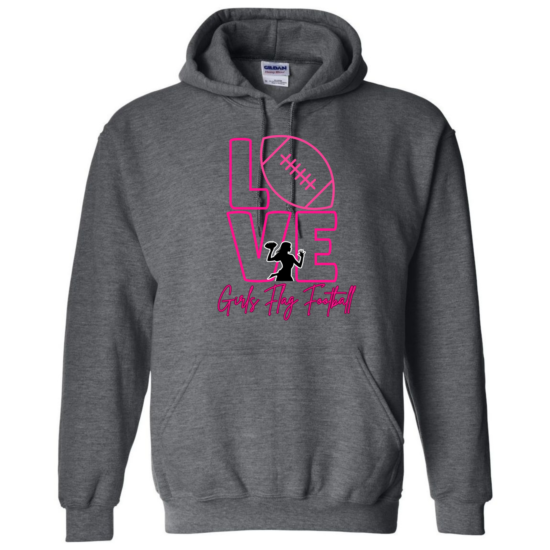 "LOVE" Girls Football Hoodie