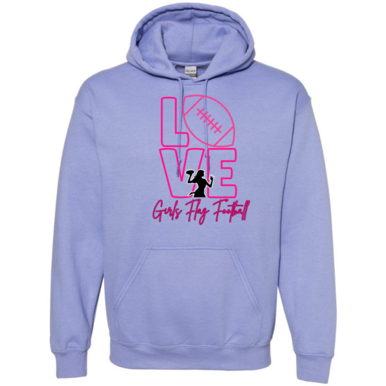 "LOVE" Girls Football Hoodie