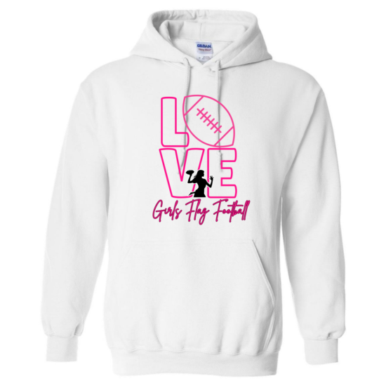 "LOVE" Girls Football Hoodie